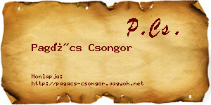 Pagács Csongor névjegykártya